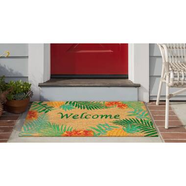 Brookstone Non Slip Floral Outdoor Doormat